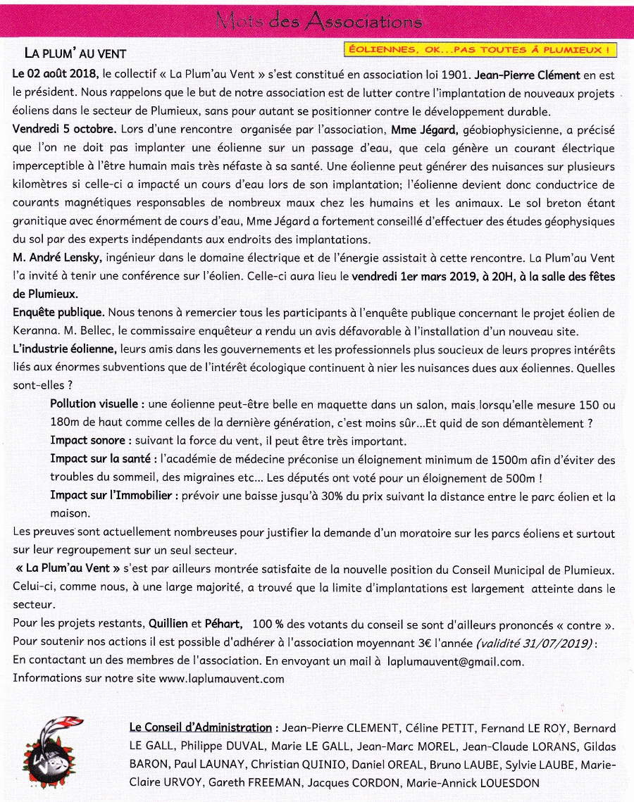 La Plum Info et Plum au Vent